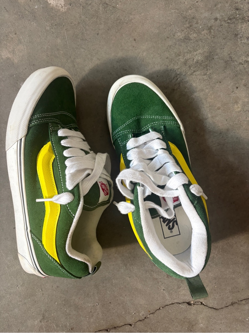Vans Old Skool Sneakers in Green and Yellow with White Accents